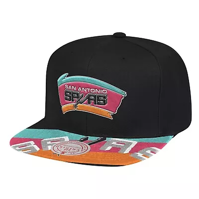 San Antonio Spurs Black Mitchell & Ness Swingman Pop Snapback Hat Cap $35 • $23.57