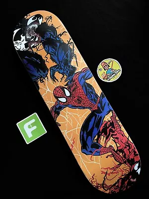 RARE Spiderman Venom Carnage Skateboard Deck 8.25 Spiderverse • $174.79