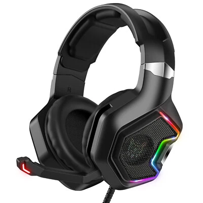 $39 • Buy Onikuma K10 Pro RGB Gaming Headset Noise Canceling Gaming Headphones With Mic