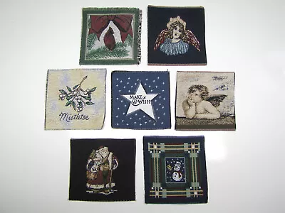 YOU PICK - Christmas Holiday Stocking Ornament Tapestry Fabric Quilt Panel Patch • £6.13