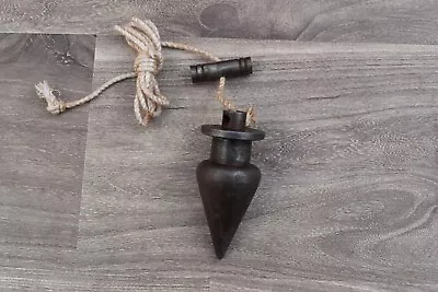 Vintage Iron Miniature Collectible Leveling Plumb Bob Tool Salvage Rustic Tool • $29