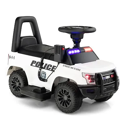 6V Battery Kids Ride On Police Car Electric Todders Toy Police Car W/ Megaphone • £63.95