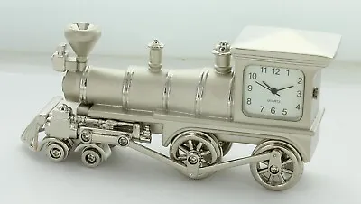 Vintage Miniature Steam Engine Locomotive Train Clock New Battery Heavy Piece • $24.99