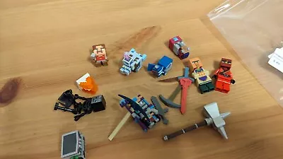 Lego Minecraft Mini Figures X8 + Weapons Chest Etc Bulk Lot Free Post M • $49