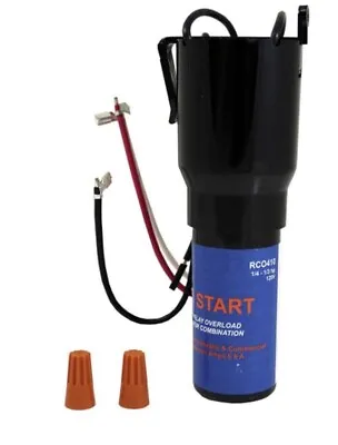 Supco RCO410 3 N' 1 Relay Overload And Start Capacitor 1/4 To 1/3 HP 125 VAC • $13.99