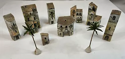 10X Dominique Gault Inspired Miniature Ceramic Buildings France House Provence • $229.95