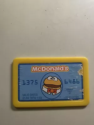 VTG FISHER PRICE PLAY FOOD McDONALDS REGISTER ●DRIVE THRU Yellow CREDIT CARD • $17.99