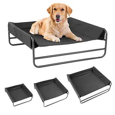 Raised Dog Bed With Sides Pet Cat Elevated Indoor Outdoor Portable Camping Cot • £25.49