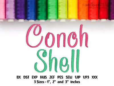 Conch Shell Machine Embroidery Font BX Ready Embroidery Download USB CD • $4.95