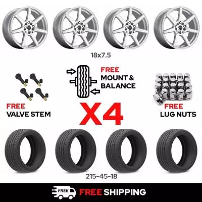 18  RACELINE 131S Evo W/ 215/45R18  Wheel & Tire For 2017-2018 Mazda Mazda3 • $1113.56