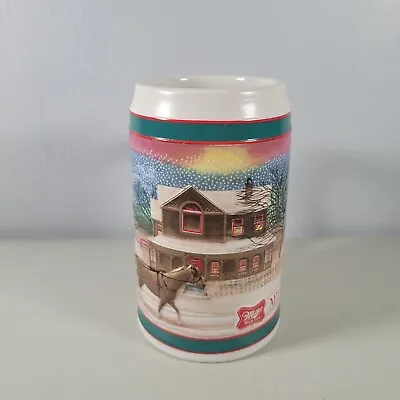 Vintage 80s Miller High Life To The Best Holiday Traditions 6  Stein Beer Mug • $12.72