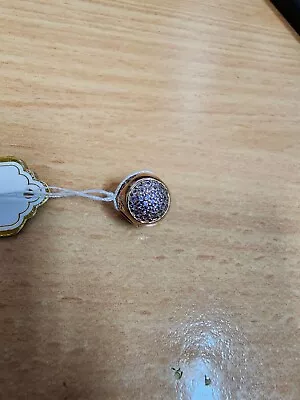 $29 • Buy Pandora Rose 14k Plated Rose Gold Dazzling Droplet Charm. GENUINE.