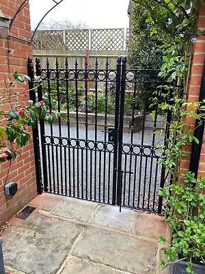 Bespoke Wrought Iron Tall Ornate Metal Steel Pedestrian Garden Estate Side Gate • £490