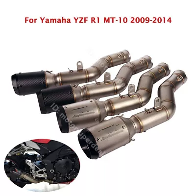 For Yamaha YZF R1 MT-10 2009-14 Exhaust Mid Link Pipe Carbon Fiber Muffler Tips • $143.09