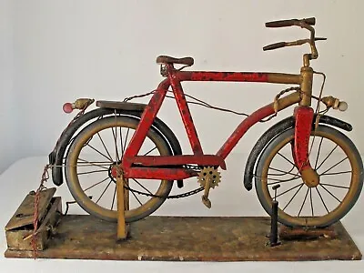 Antique Folk Art Handmade Wood Bicycle Model From Pottstown Pa. C. 1930 • $350