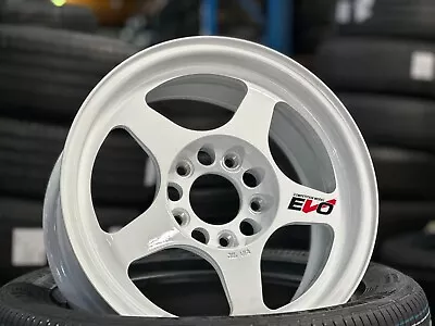 NEW 15 Inch AOW EVO Regamaster WHITE Wheel 5x114.3 Fits HONDA EK EG Type R • $1402.50