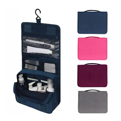 £4.99 • Buy Men Women Wash Bag Toiletry Handbag Hanging Travel Case Cosmetic Make Up W/ Hook