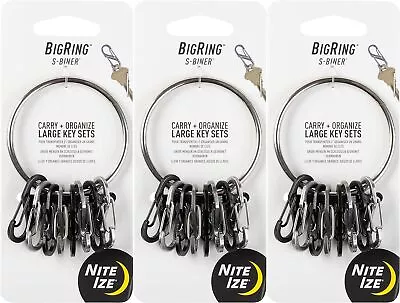 Nite Ize BigRing Stainless Steel Keyring W/ Mini S-Biners (3-Pack) • $29.13