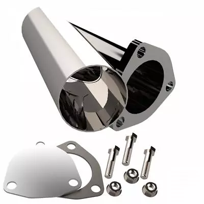 Quick Time Exhaust Cutout Manual Stainless Steel Polished Clamp-On 2 1/2  Dia EA • $62.26