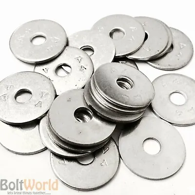 £167.54 • Buy M5 M6 M8 M10 M12 A4 Marine Grade Stainless Steel Mudguard Penny/repair Washers 