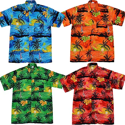 Hawaiian Festival Shirt Holiday BBQ Stag Costume Palm Party Beach Fancy Dress • $21.12