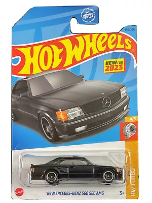 Hot Wheels 2023 HW Turbo 4/5 Black '89 Mercedes-Benz 560 SEC AMG New For 2023 • $3.95