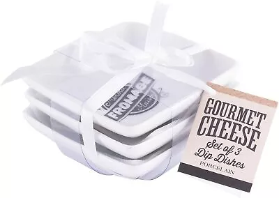 Set Of 3 Gourmet Cheese Board Serving Dishes Olives Pickles Chutney Dish Tray • £7.97