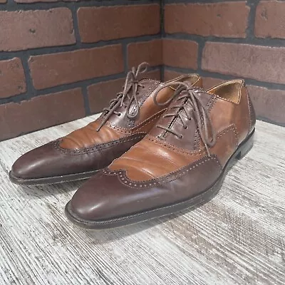 Mezlan ~Mens Size 10.5 M~ Brown Leather Vero Cuoio Oxford Lace-Up Shoe Spain • $37.46