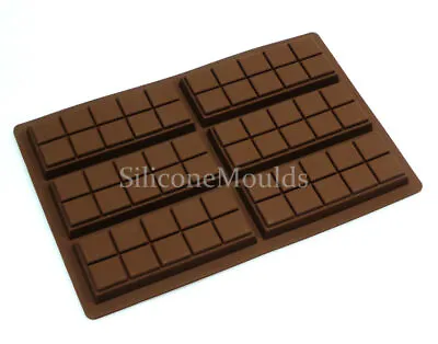 £8.99 • Buy 6 Cell 10 Section Chunk Chocolate Snap Bar Candy Silicone Mould N043 Wax Melt