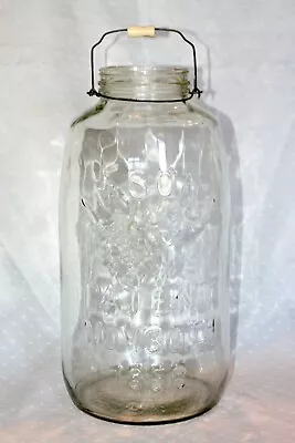 5 Gallon Mason's Eagle Star Glass Pickle Jar W Handle Nov. 30th 1858 • $85