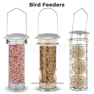 Hanging Wild Bird Feeder Seed Nut Fat Ball Outdoor Garden Feeding Station Hanger • £8.01