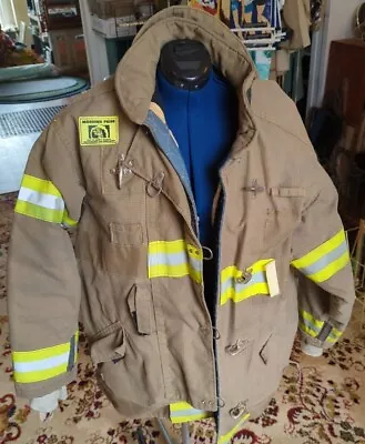 Vintage Retired Firefighter Turnout JACKET FIRE COAT USED Size 48 Chest  • $160
