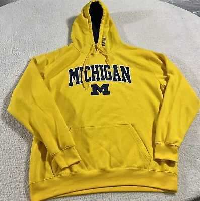 Michigan Wolverines Hoodie Men’s XL Yellow Sweatshirt Pullover Stadium Athletics • $19.99