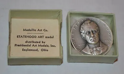 Medallic Art Statehood Medal James F. Cooper New York 25.3 G. Sterling Silver • $29.95