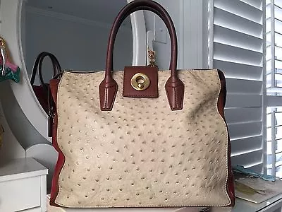 $1879.59 • Buy Yves Saint Laurent YSL Muse Two Cabas Color Block Leather Tote Bag RRP$5500