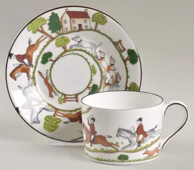 Coalport Hunting Scene Cup & Saucer 6366678 • £48.20