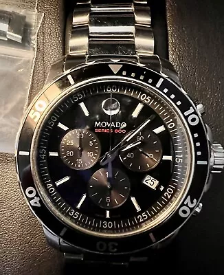 Movado SERIES 800 Chrono Quartz Watch Swiss Made 200 Meters Sapphire Crystal • $450