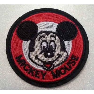 Mickey Mouse~Embroidered Patch~2 3/4  Round~Walt Disney~Iron Or Sew~FREE Mail • $3.75