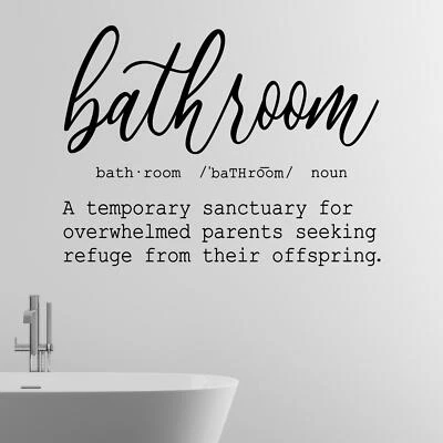 Bathroom A Temporary Sanctuary For Overwhelmed Parents Wall Sticker Decal Quote • £8.99