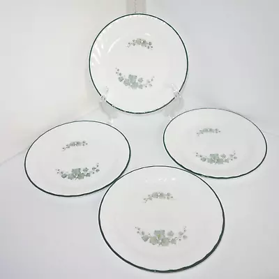 $12.88 • Buy Corelle Callaway Green Ivy Plates 7 1/4” Salad Dessert Set 4 Swirl Corning Ware