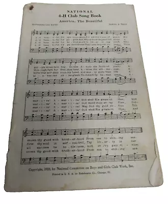 National 4H Club Songs 1938 • $6