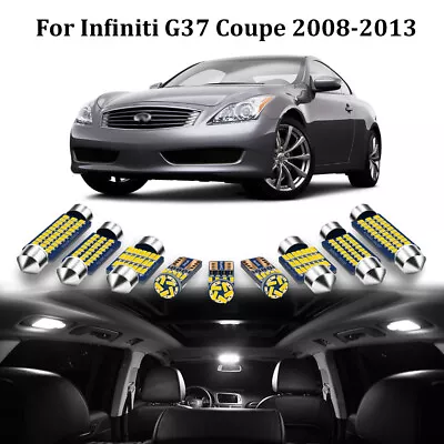 9x White LED Lights Interior Package Kit For Infiniti 2008-2013 G37 Coupe +TOOL • $12.67
