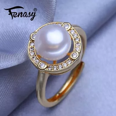 Multi Color Pearl Ring -925 Sterling Silver 8-9mm Freshwater Stone Women Jewelry • $22.03