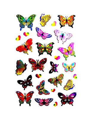 Butterfly Butterflies Stickers Kids Labels For Craft Decoration Card-Making FL01 • £2.99