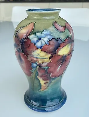 £285 • Buy William Moorcroft Orchid Vase C1918 Size 16.5cm
