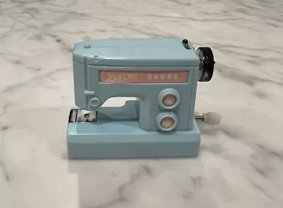 Vintage Barbie Macau BLUE WIND UP SEWING MACHINE Doll Toy Accessory Works! • $15