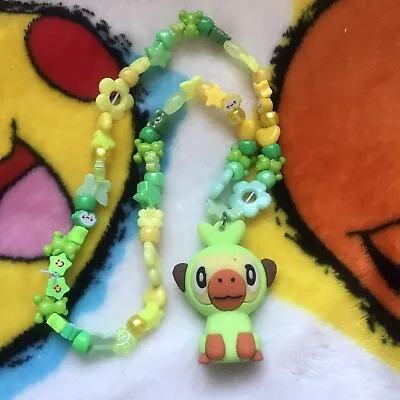 £12 • Buy Grookey Kandi Necklace Pokemon Go Kawaii Fairy Kei Cute 