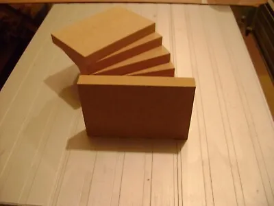 FREE STANDING Wooden MDF Squares/ Rectangle Plaques Blank Signs Blocks Plain • £3.35