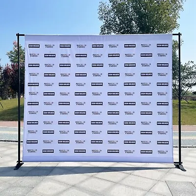 8'x12' HEAVY-DUTY Telescopic  Repeat Banner Backdrop Stand Adjustable • $209.99