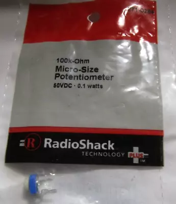 RadioShack 100k-Ohm Micro-Size Potentiometer 271-0284 New And Sealed • $5